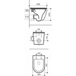 Унитаз подвесной Wave Koral Tornado / 551736