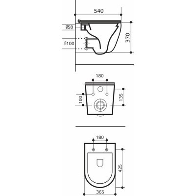 Унитаз подвесной Wave Koral Tornado / 551736