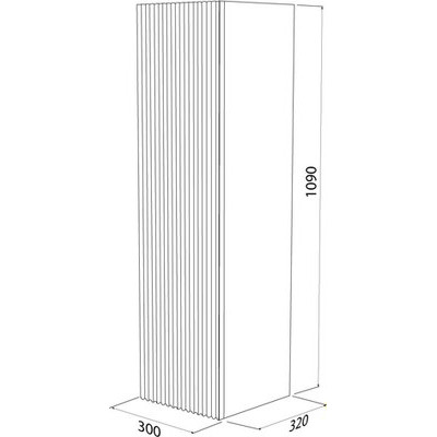 Шкаф-полупенал для ванной IDDIS BIL30V0i97