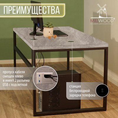 Компьютерный стол Millwood Каир Смарт 160x80x74.2