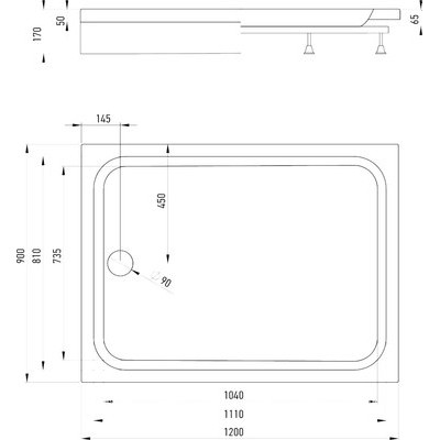 Душевой уголок Alex Baitler AB 214-120 + поддон AB12917H-1