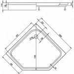 Душевой уголок Alex Baitler AB 215-100 + поддон AB10017V-1