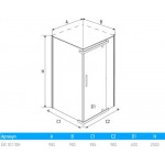 Душевой уголок Erlit ER10110H-C1 + поддон AB9017H-2