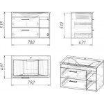 Тумба под умывальник Axus Миранда 80