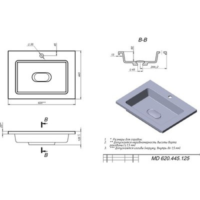 Умывальник Versalia Modul 65