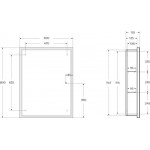 Шкаф с зеркалом для ванной BelBagno SPC-GRT-600/800-1A-LED-TCH