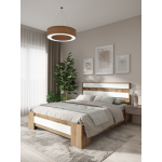 Полуторная кровать EcoWood Ивдель 140x200 / ECO.001.00069.140-200.376WML/101SE