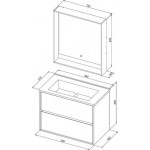 Тумба под умывальник Aquanet Милан 85 / 339968