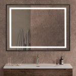 Зеркало BelBagno SPC-KRAFT-1000-800-SENS-NERO