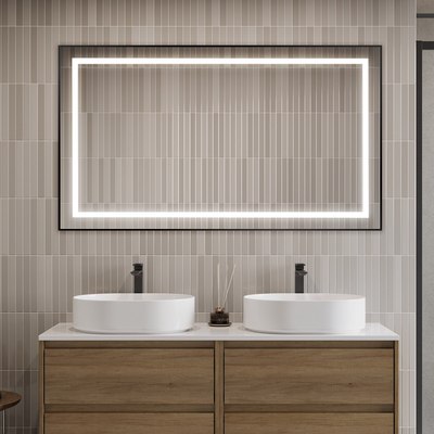 Зеркало BelBagno SPC-KRAFT-1400-800-SENS-NERO