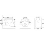 Унитаз подвесной Terminus Ното 04W50x35W