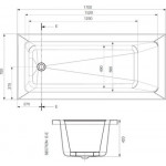 Ванна акриловая Jaquar Fonte JBT-WHT-FONT170FX