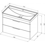 Тумба для ванной Aquanet Ирис New 90 / 336311