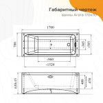 Ванна акриловая Radomir Агата 170x70 / 2-01-0-0-1-226Р