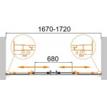 Душевая дверь Cezares Molveno-BF-2-170-C-Boro-IV