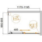 Душевой уголок Cezares MOLVENO-AH-11-120/90-C-BORO-IV