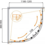 Душевой уголок Cezares MOLVENO-RH-2-120/90-C-BORO-IV