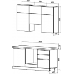 Кухонный гарнитур ВерсоМебель Эко Премиум 1.8