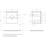 Тумба под умывальник BelBagno MARINO-CER-MINI-500-2C-SO-NL-P