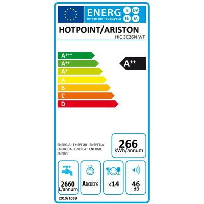 Посудомоечная машина Hotpoint-Ariston HIC3C26NWF