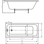 Ванна акриловая Aquatek Мия 120x70