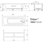 Ванна акриловая Triton Ника 180x80