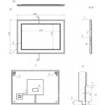 Зеркало La Fenice Cubo 80x60 / FNC-02-CUB-C-80-60