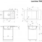 Мойка кухонная Maunfeld Lacrima 700 MFQS-700B