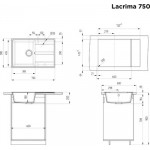 Мойка кухонная Maunfeld Lacrima 750 MFQS-750B