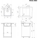 Мойка кухонная Maunfeld Perla 460 MFQS-460B