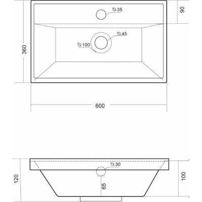 Умывальник Madera Классика Slim 60x36см / 4627173210874