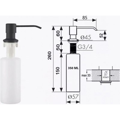 Мойка кухонная Wisent WS-35044B/GER013