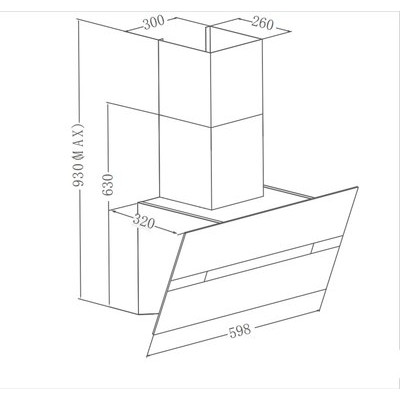 Вытяжка наклонная MEFERI AIRBOX60BK Comfort Plus