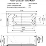 Ванна акриловая Radomir Виктория лайт 165x70x42 2-01-0-0-1-272Р