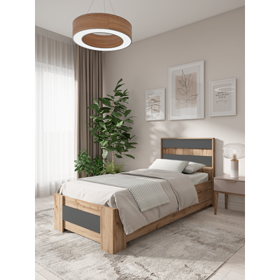 Полуторная кровать EcoWood Ивдель 120x200 ECO.001.00069.120-200.376WML/665PO