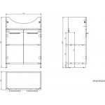 Тумба под умывальник Акваль EK.60.00.60.N