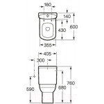 Унитаз напольный Roca Dama Senso Compacto 734151B000 + 7342518000 + ZRU9000040