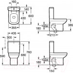 Унитаз напольный Roca Dama Senso Compacto 734151B000 + 7342518000 + ZRU9000040