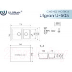 Мойка кухонная Ulgran U-505